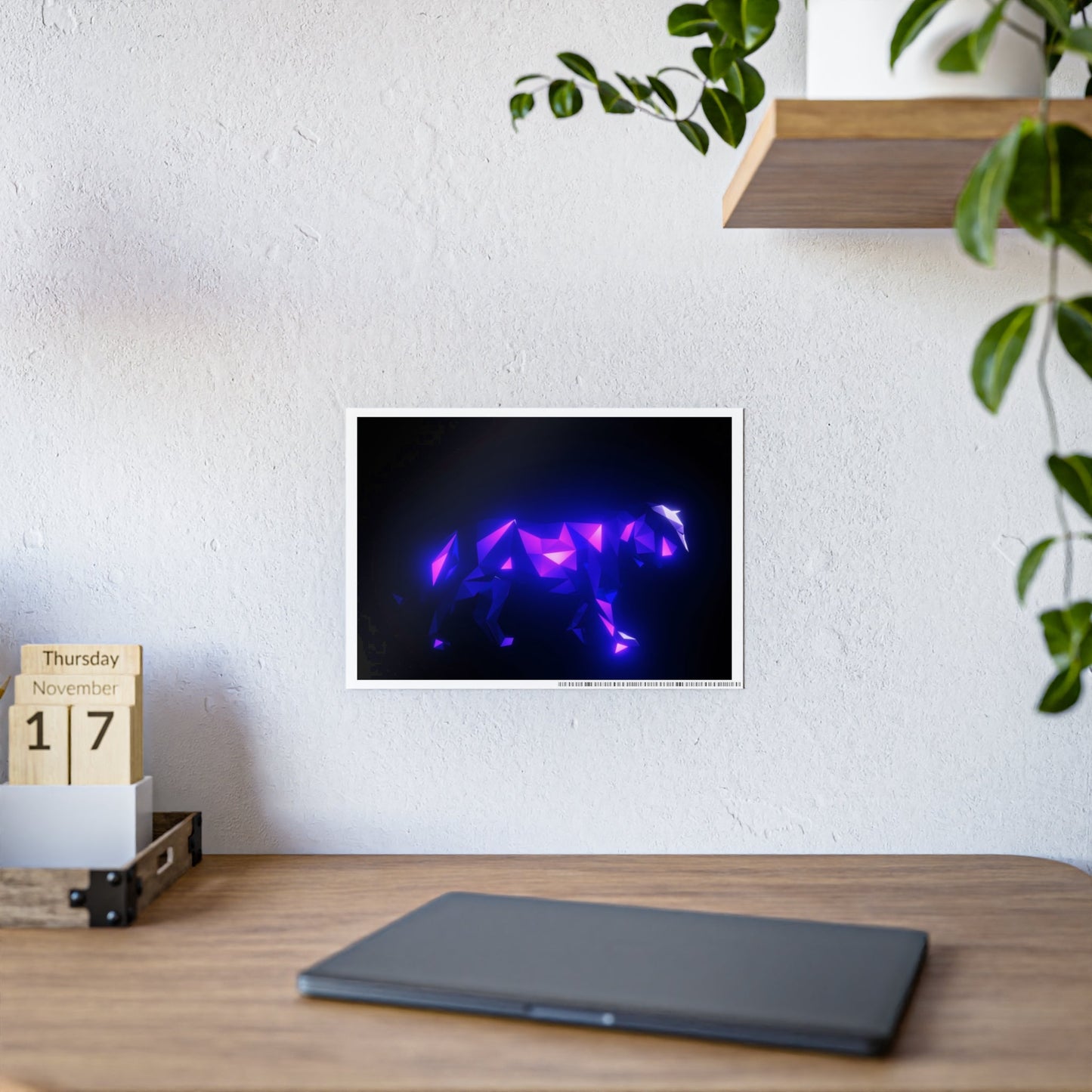 digital tiger [ultraviolet geometry] art print i
