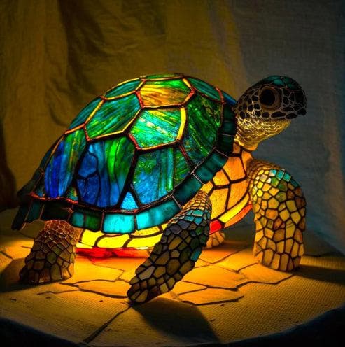 Colorful Strange Dog Lamp Resin Decorations
