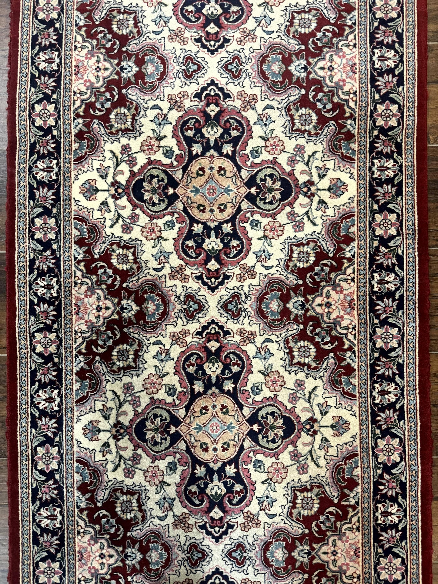 Sino Persian Runner Rug 2.7 x 8, Floral, Handmade, 250 KPSI