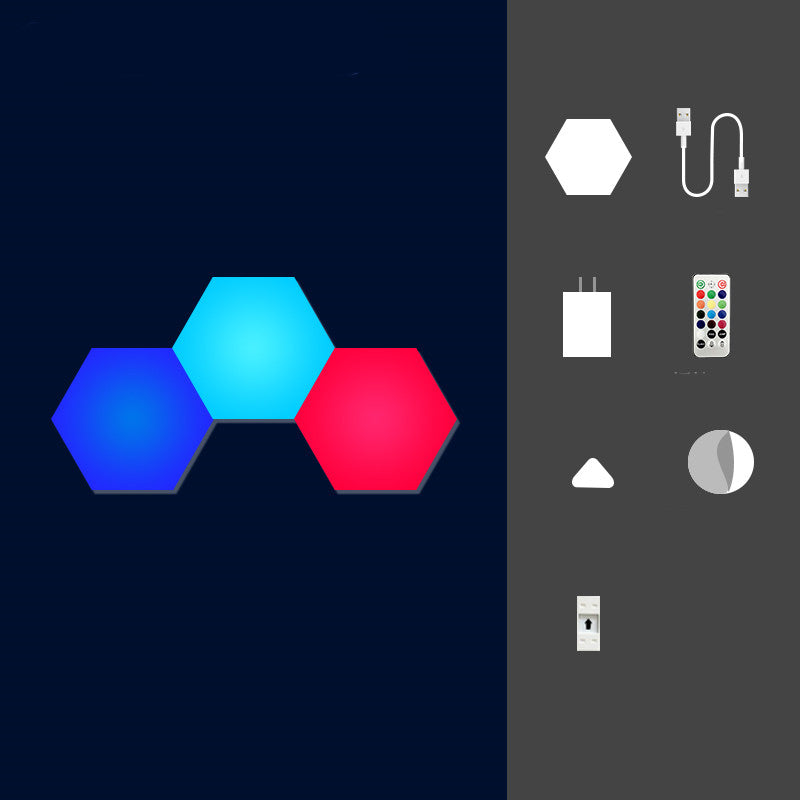 Quantum Induction Hexagon Wall Lights