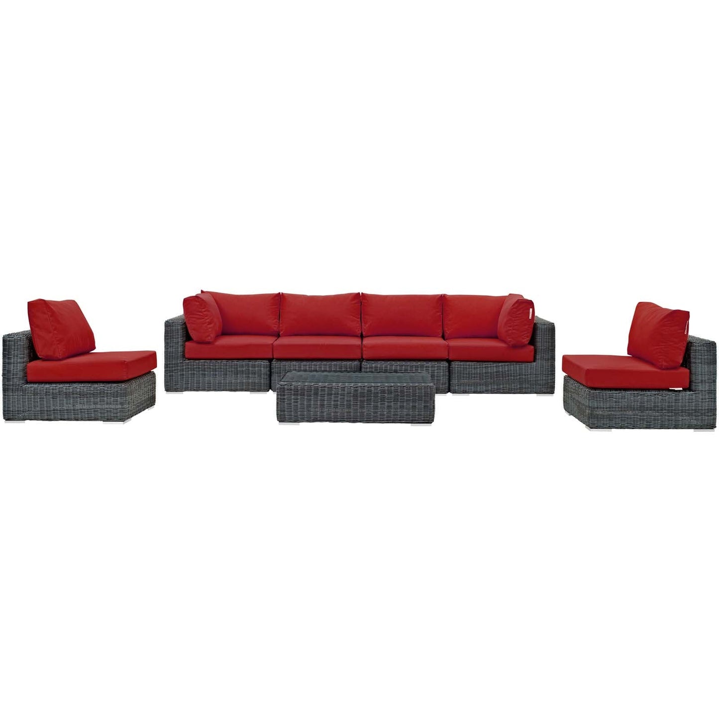 Summon 7 Piece Outdoor Patio Sunbrella¨ Sectional Set by Modway
