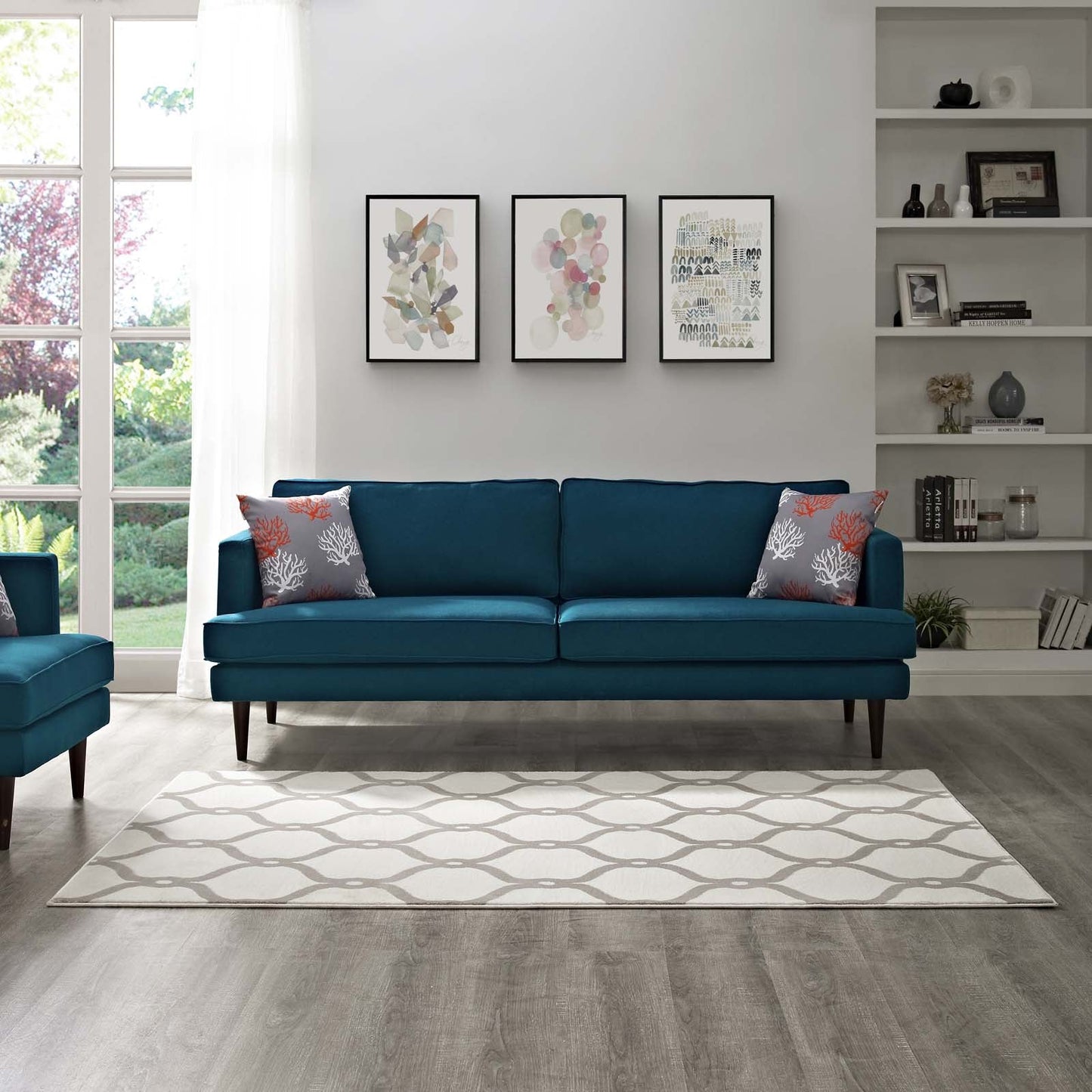 Beltara Chain Link Transitional Trellis 8x10 Area Rug by Modway