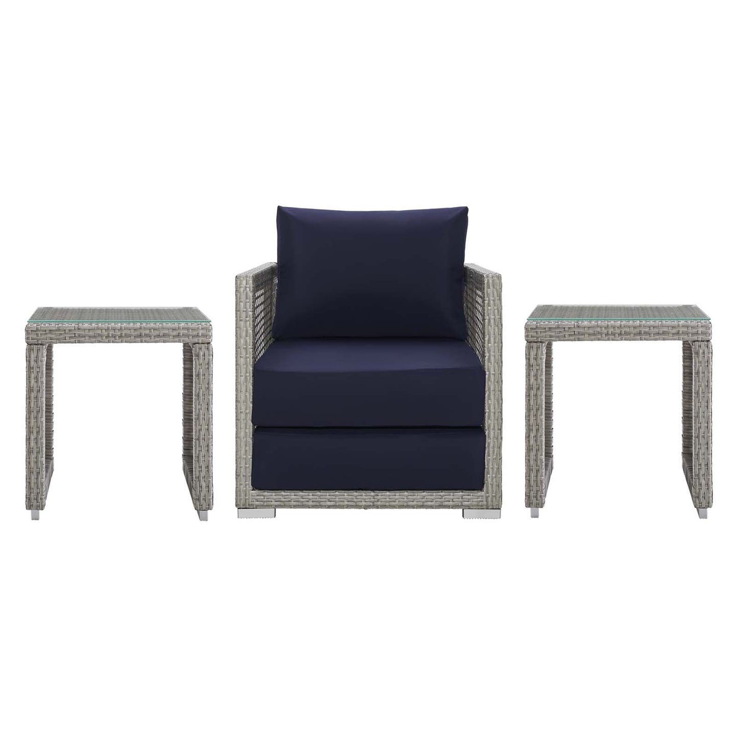 Aura 3 Piece Outdoor Patio Wicker Rattan Set by Modway