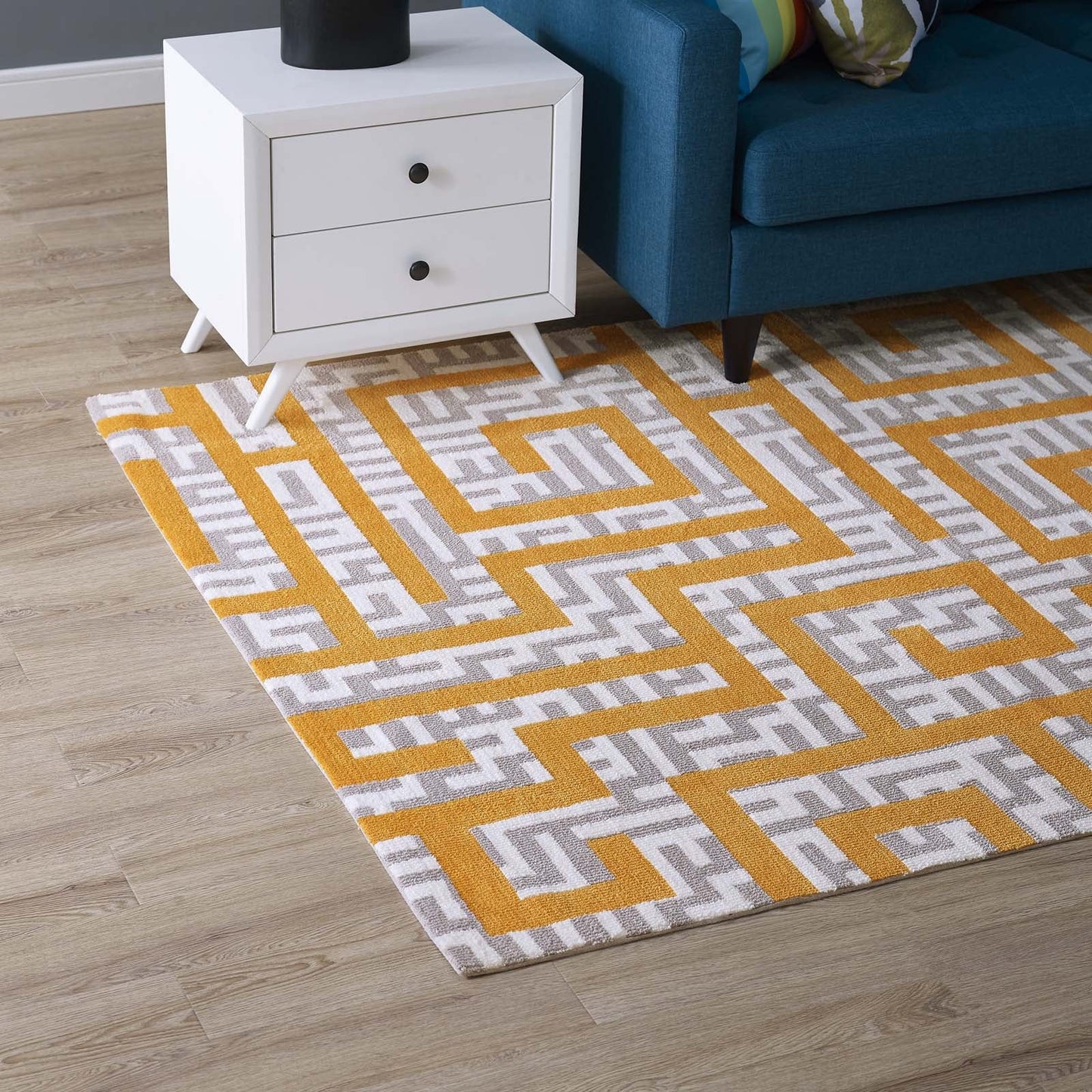 Nahia Geometric Maze 8x10 Area Rug by Modway