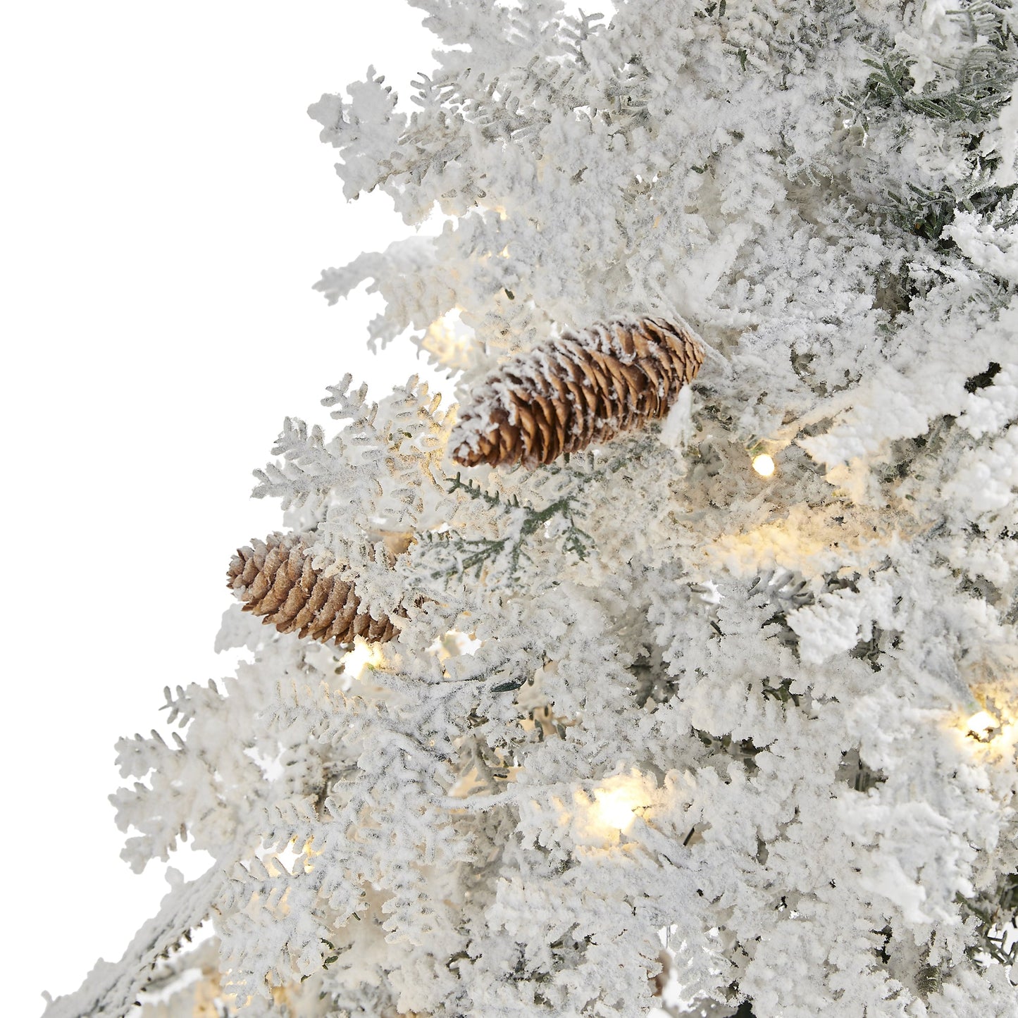 5' Flocked Montana Down Swept Spruce Artificial Christmas Tree