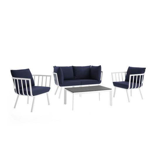 Riverside 5 Piece Outdoor Patio Aluminum Set by Modway