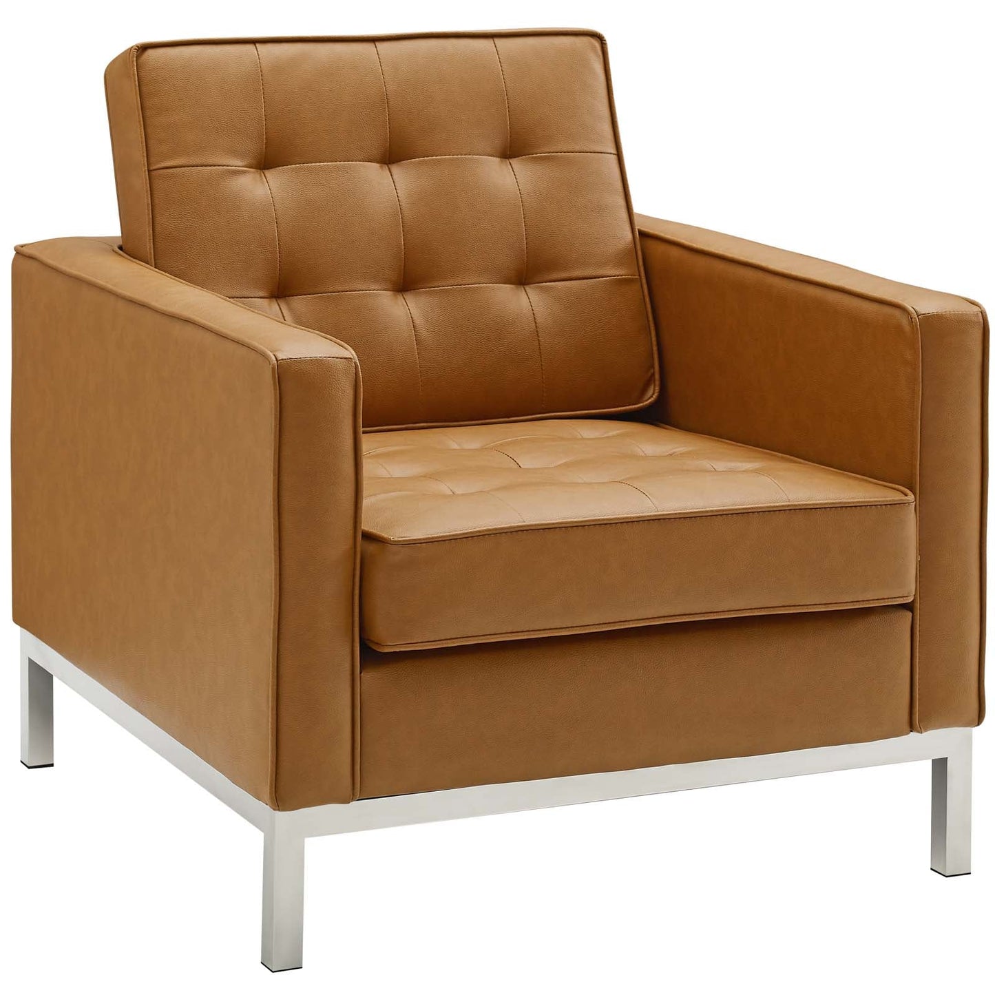 Loft 3-Piece Tufted Vegan Leather Furniture Set by Modway
