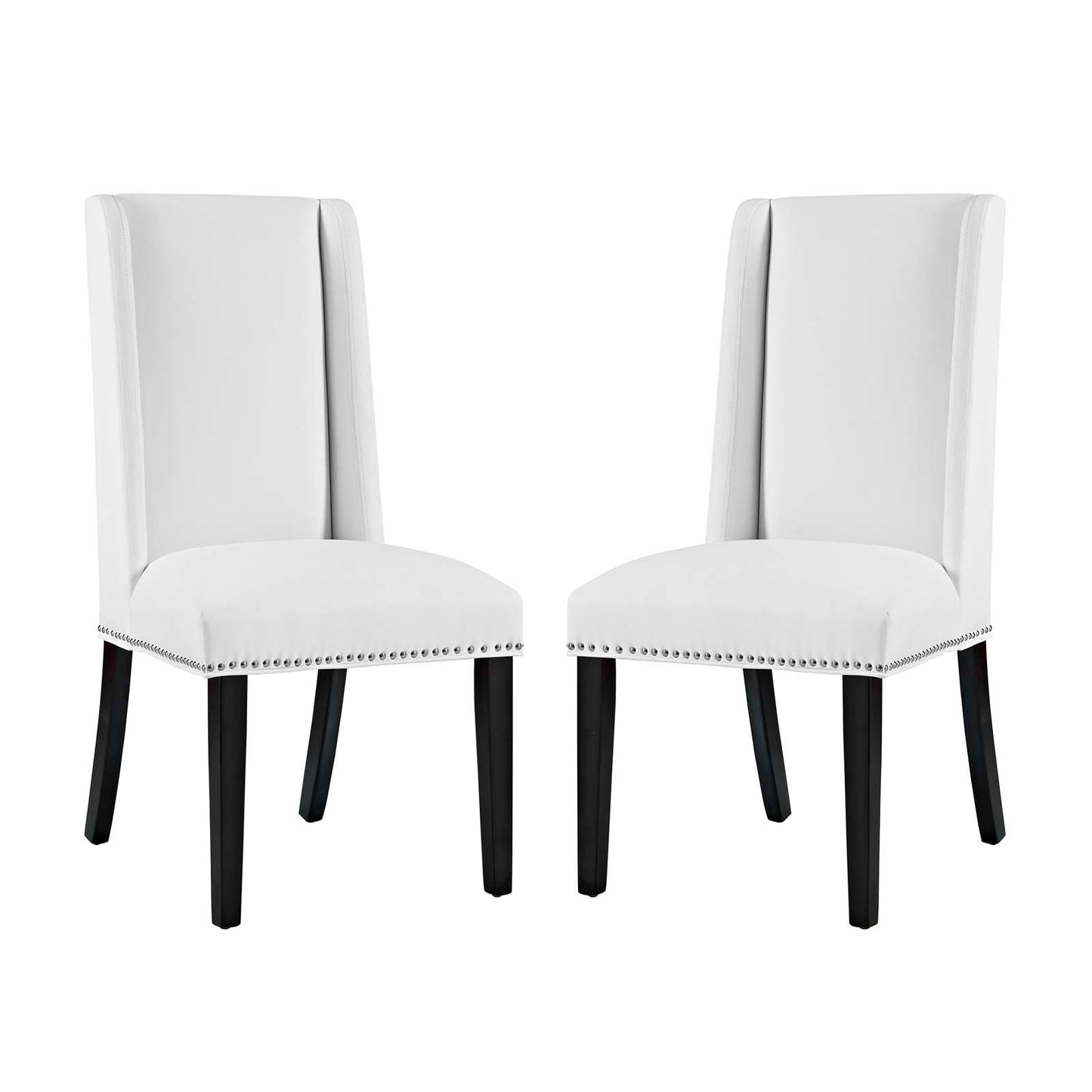Baron Vinyl Dining Chair Set of 2 by Modway
