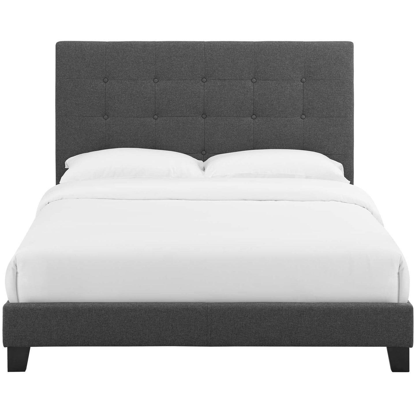 Melanie Tufted Button Upholstered Fabric King Platform Bed by Modway