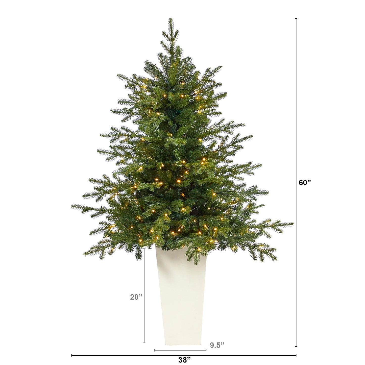 5' Swedish Fir Artificial Christmas Tree w/ 160 Warm White LED Lights