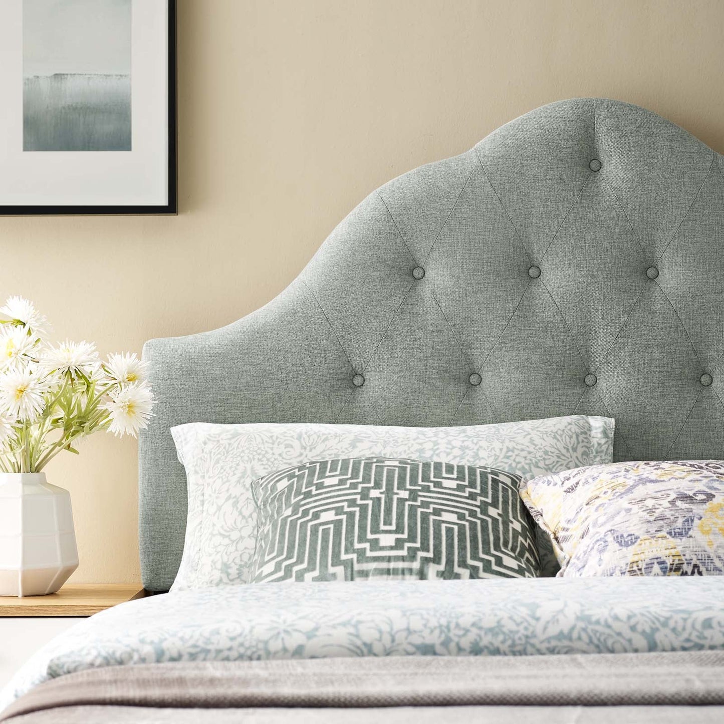 Sovereign Upholstered Fabric King Headboard by Modway