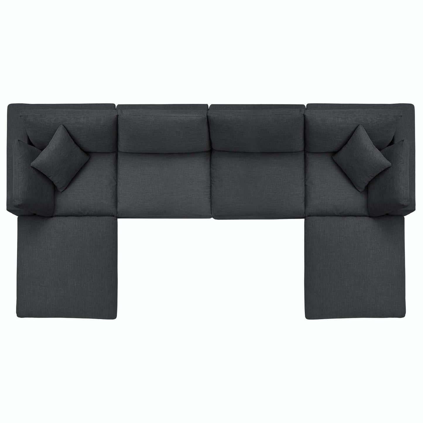 Commix 6-Piece Down Filled Overstuffed Sectional Sofa by Modway