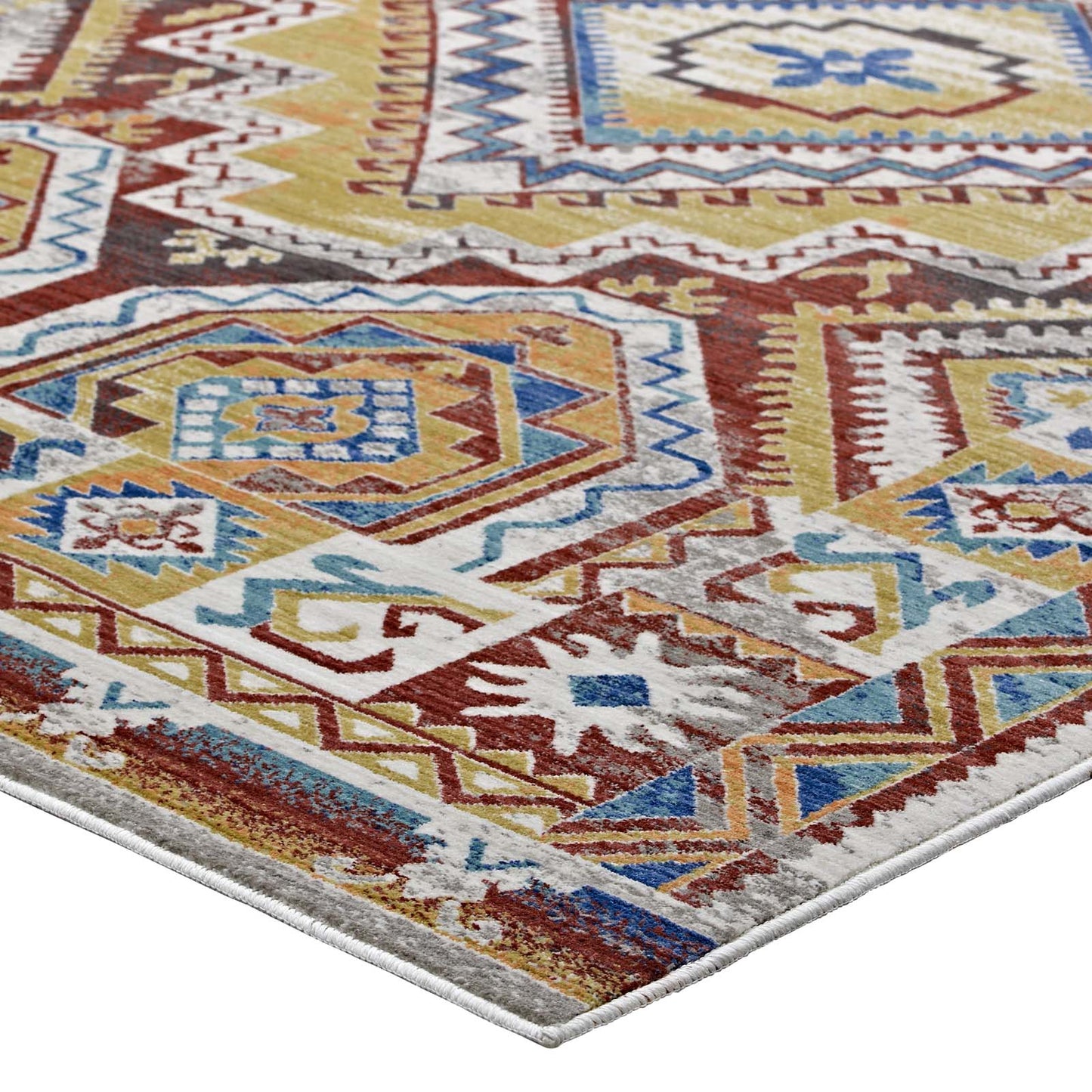 Florita Distressed Southwestern Aztec 5x8 Area Rug by Modway