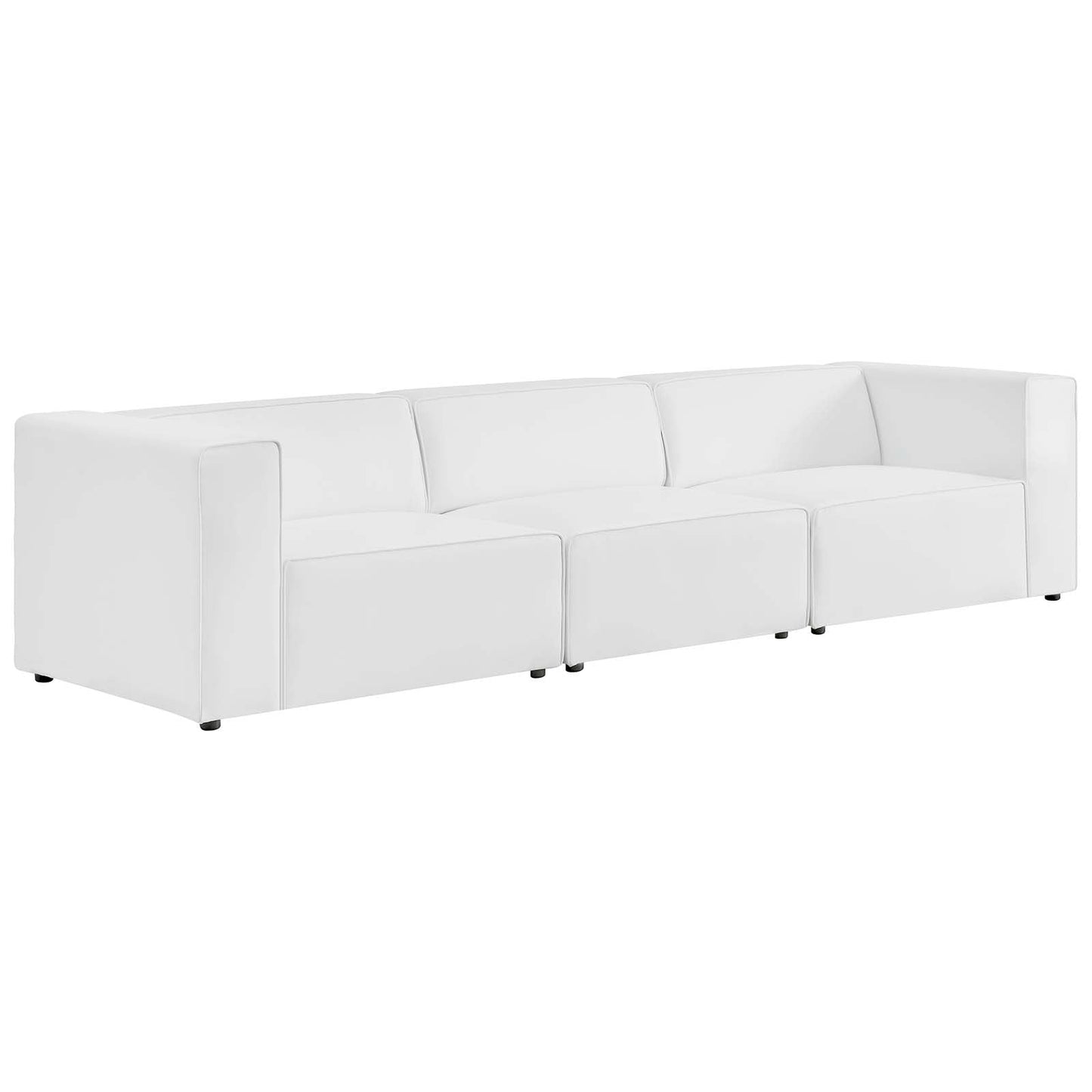 Mingle 3-Piece Vegan Leather Sectional Sofa by Modway