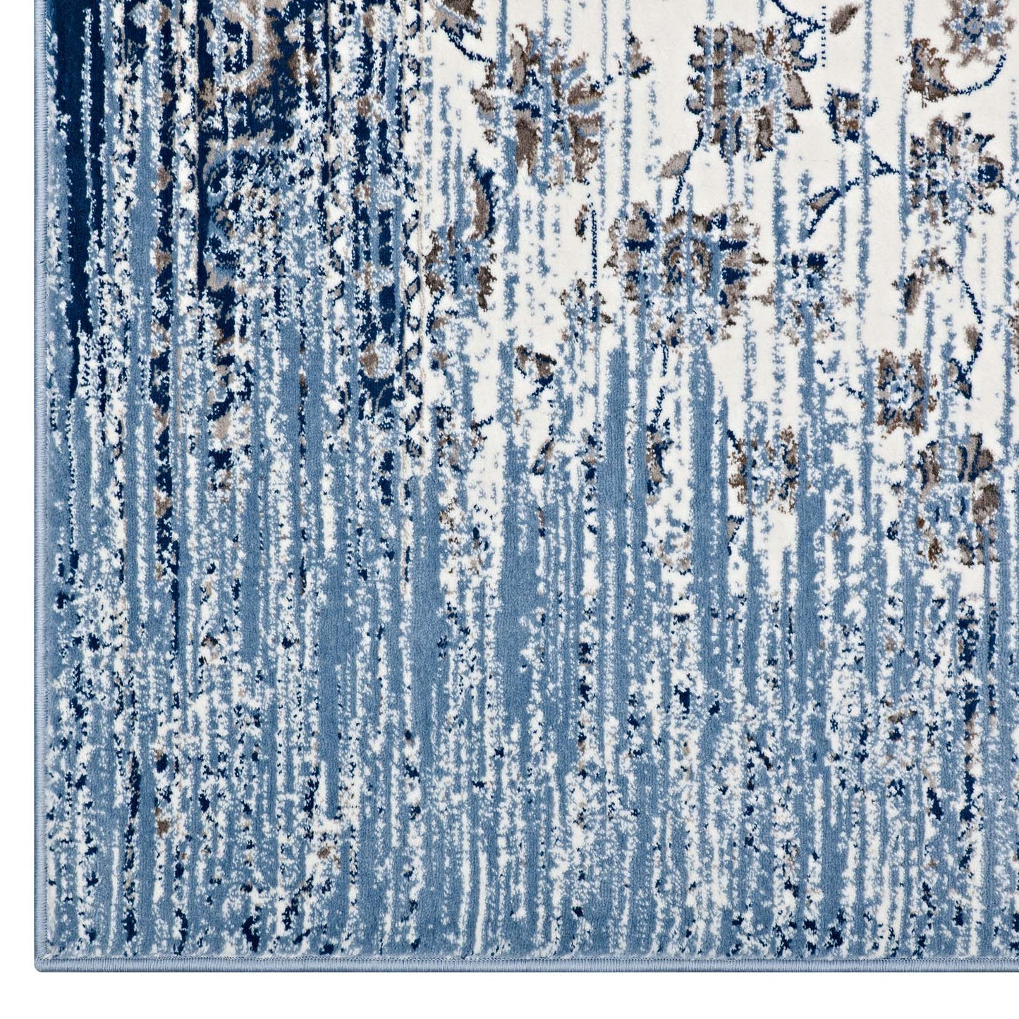 Chiara Distressed Floral Lattice Contemporary 8x10 Area Rug by Modway