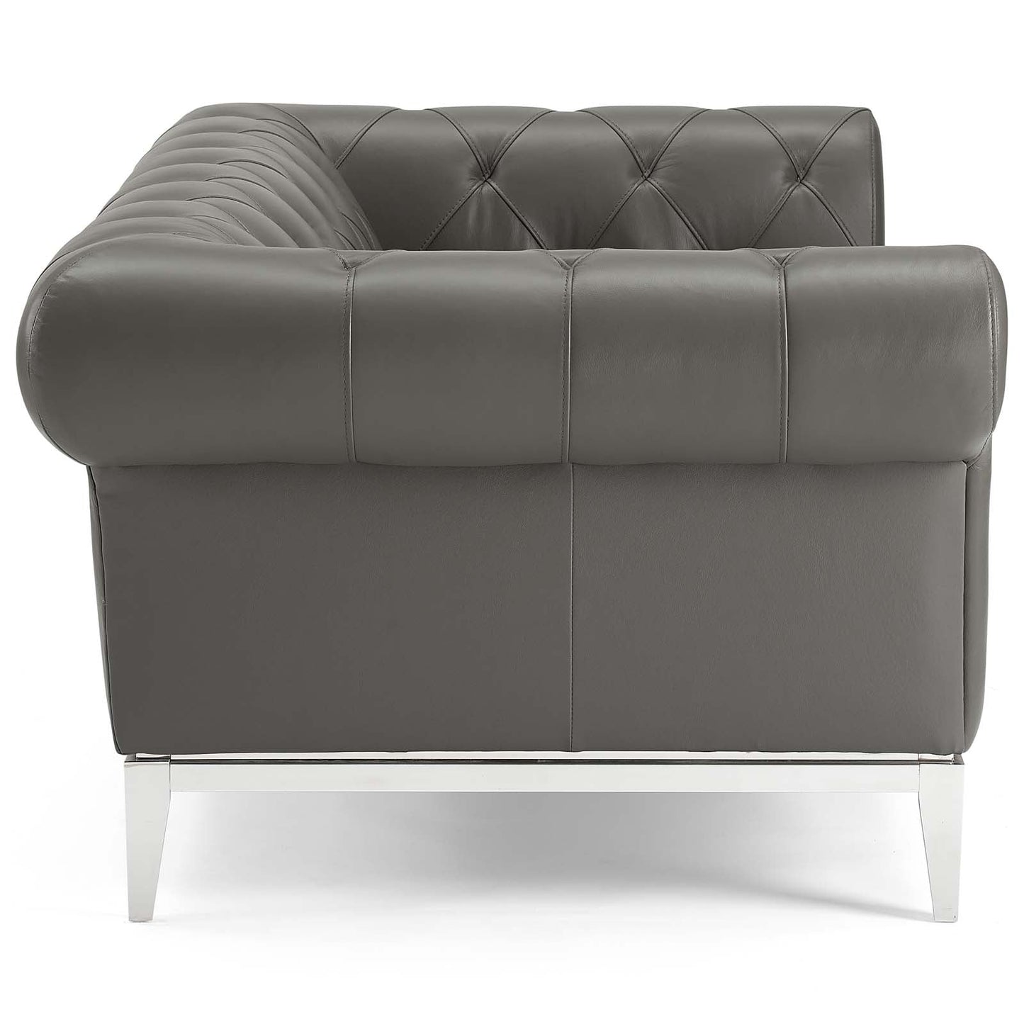 Idyll Tufted Button Upholstered Leather Chesterfield Loveseat by Modway