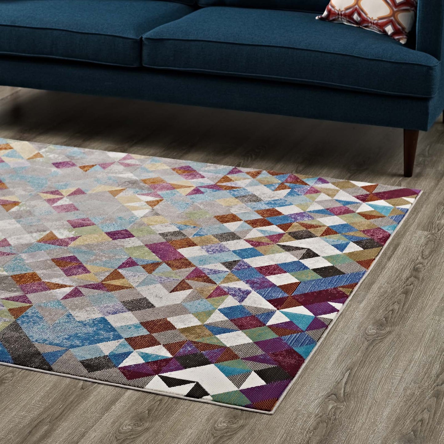 Lavendula Triangle Mosaic 5x8 Area Rug by Modway
