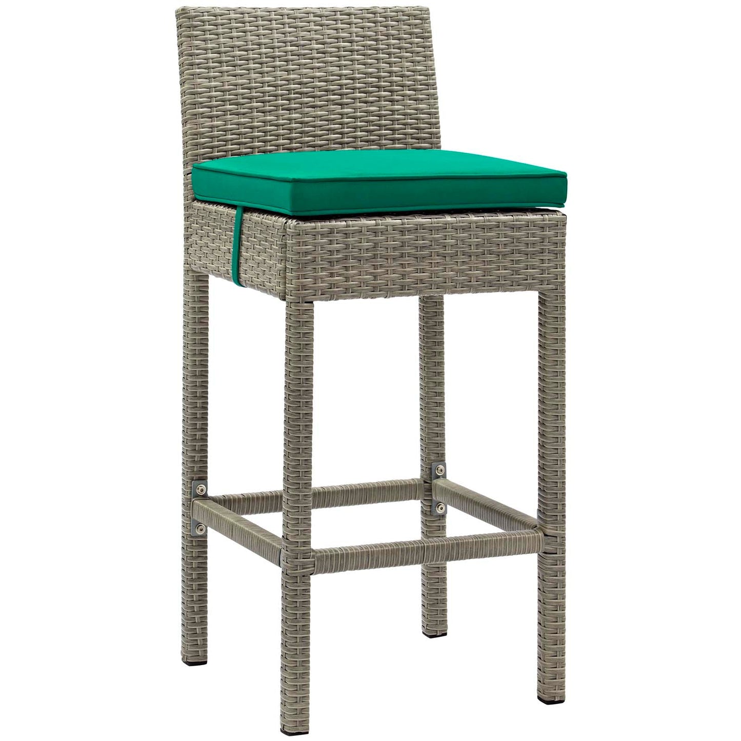 Conduit Outdoor Patio Wicker Rattan Bar Stool Set of 4 by Modway