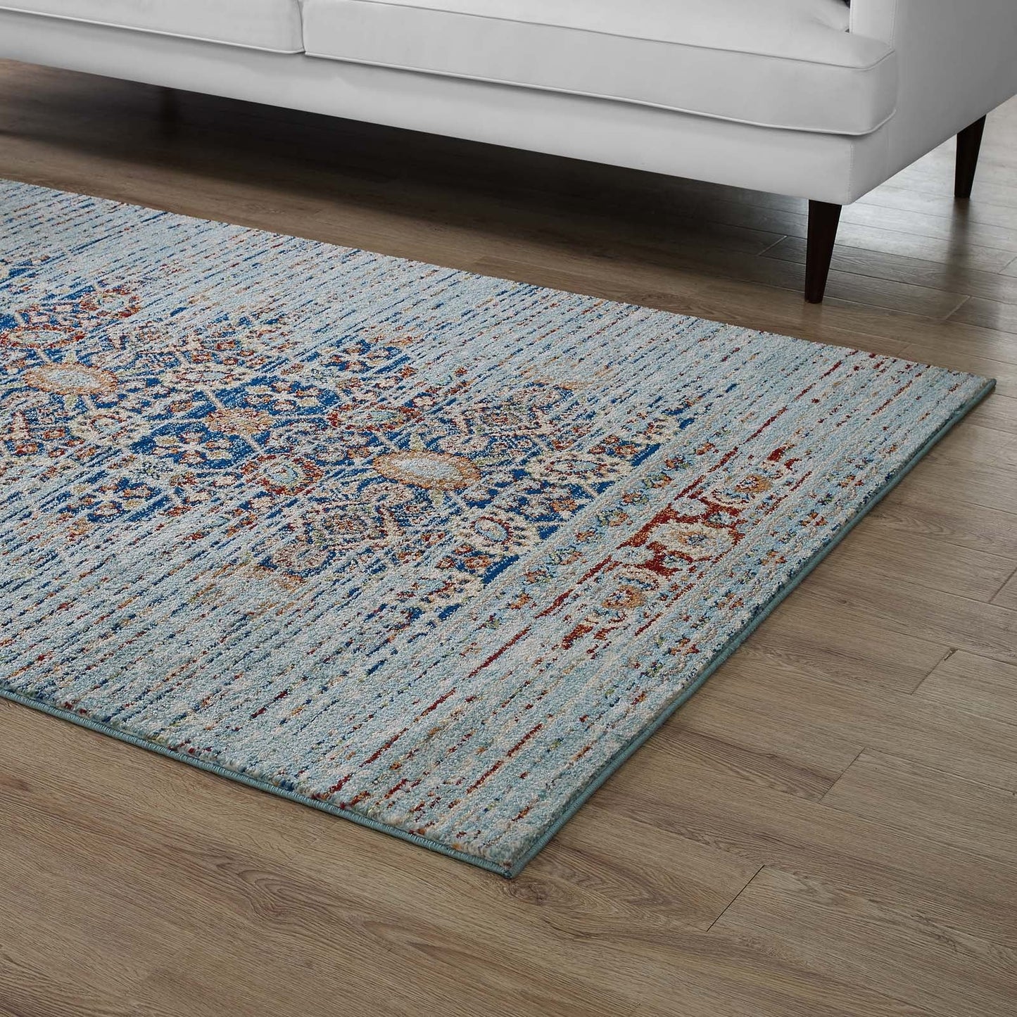 Naria Distressed Vintage Medallion 5x8 Area Rug by Modway