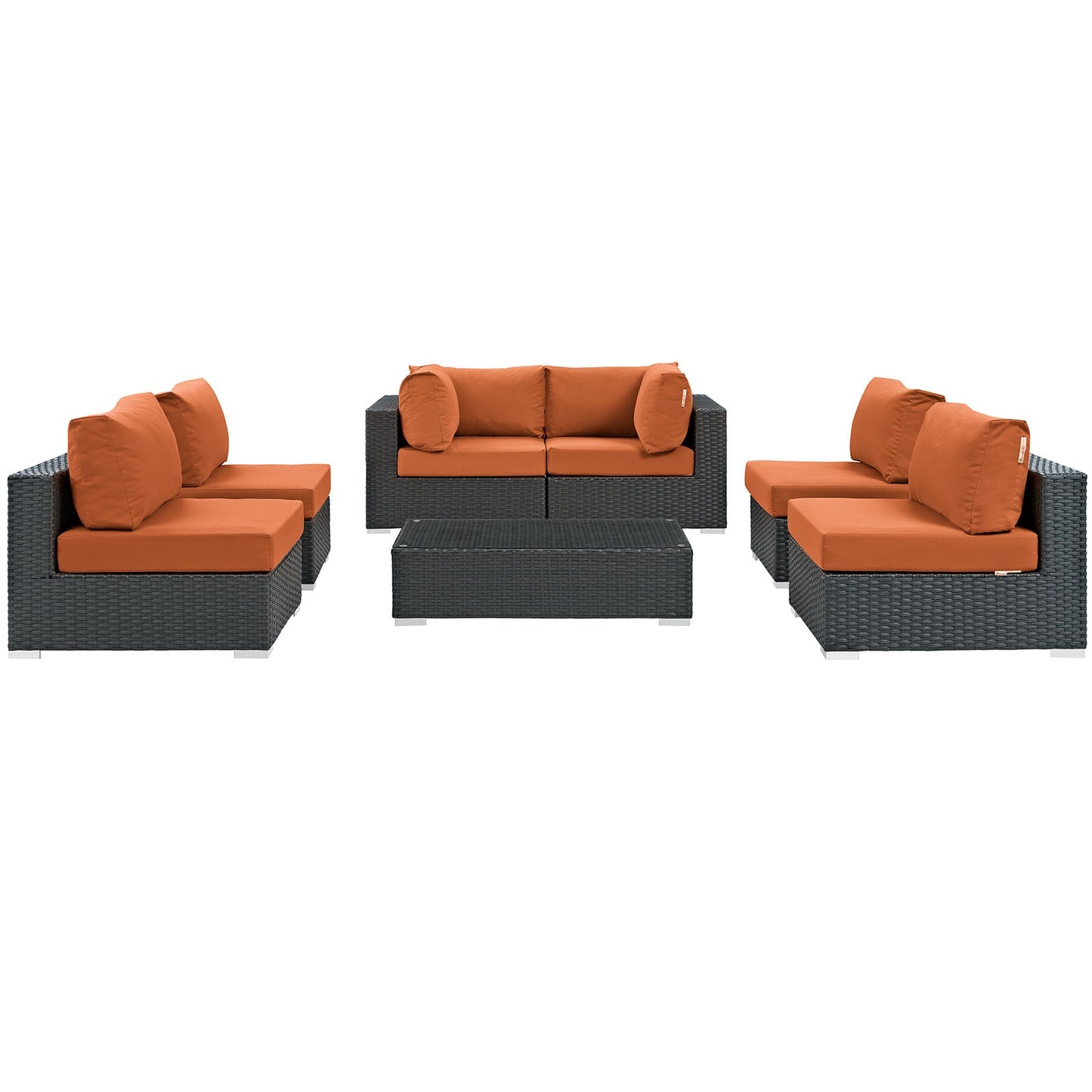 Sojourn 7 Piece Outdoor Patio Sunbrella¨ Sectional Set by Modway