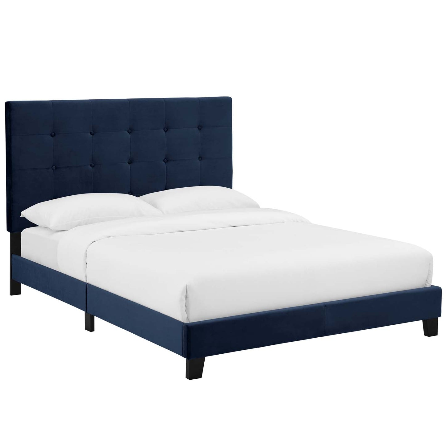 Melanie Tufted Button Upholstered Performance Velvet King Platform Bed by Modway