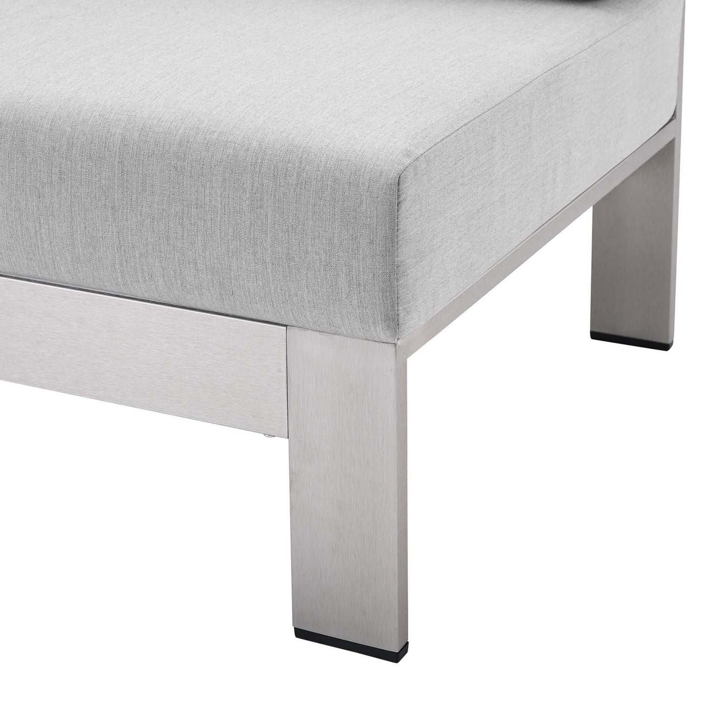 Shore Sunbrella¨ Fabric Aluminum Outdoor Patio Left-Arm Loveseat by Modway