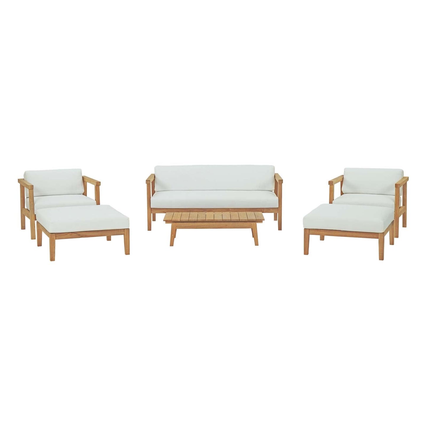 Bayport 6 Piece Outdoor Patio Teak Set by Modway