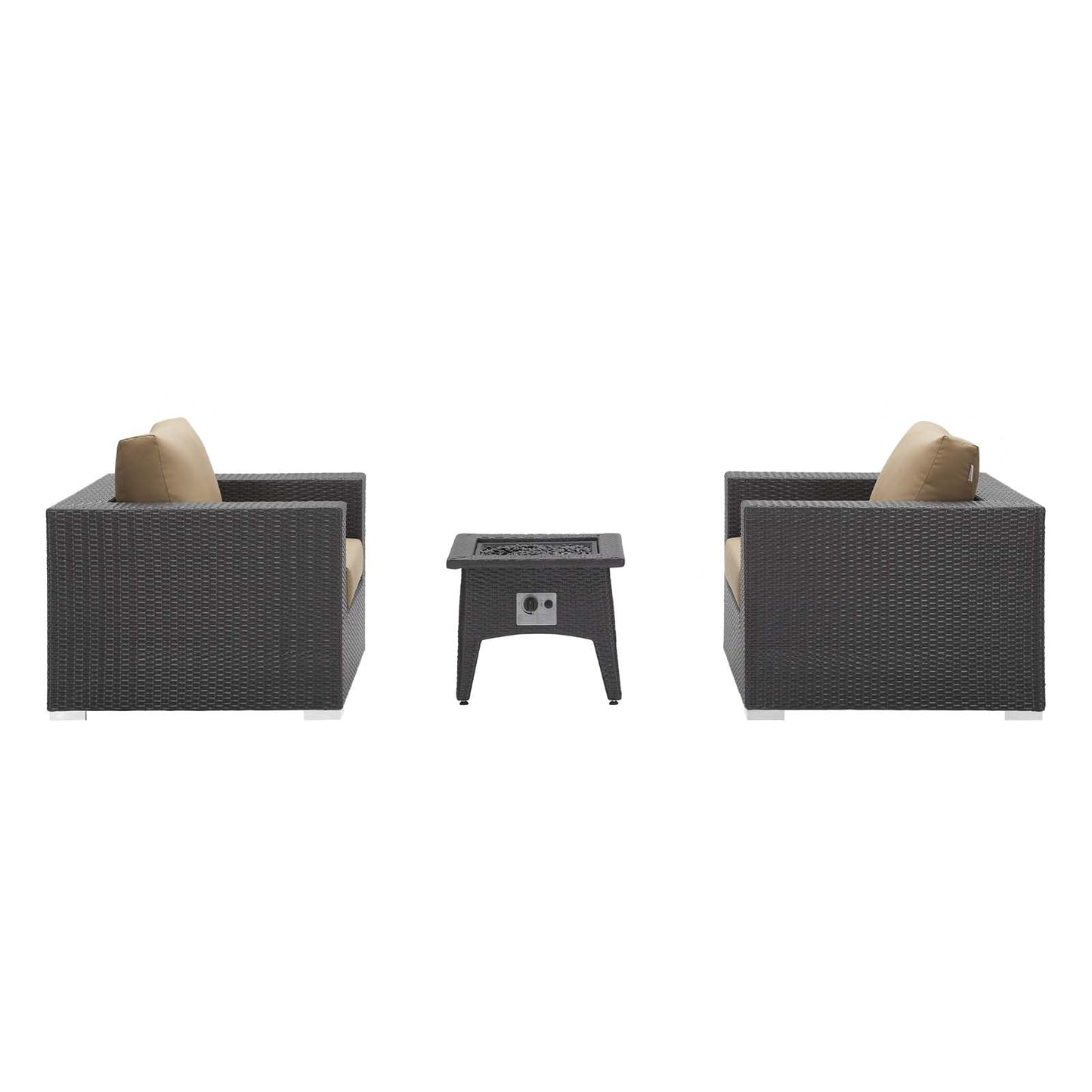 Convene 3 Piece Set Outdoor Patio with Fire Pit by Modway