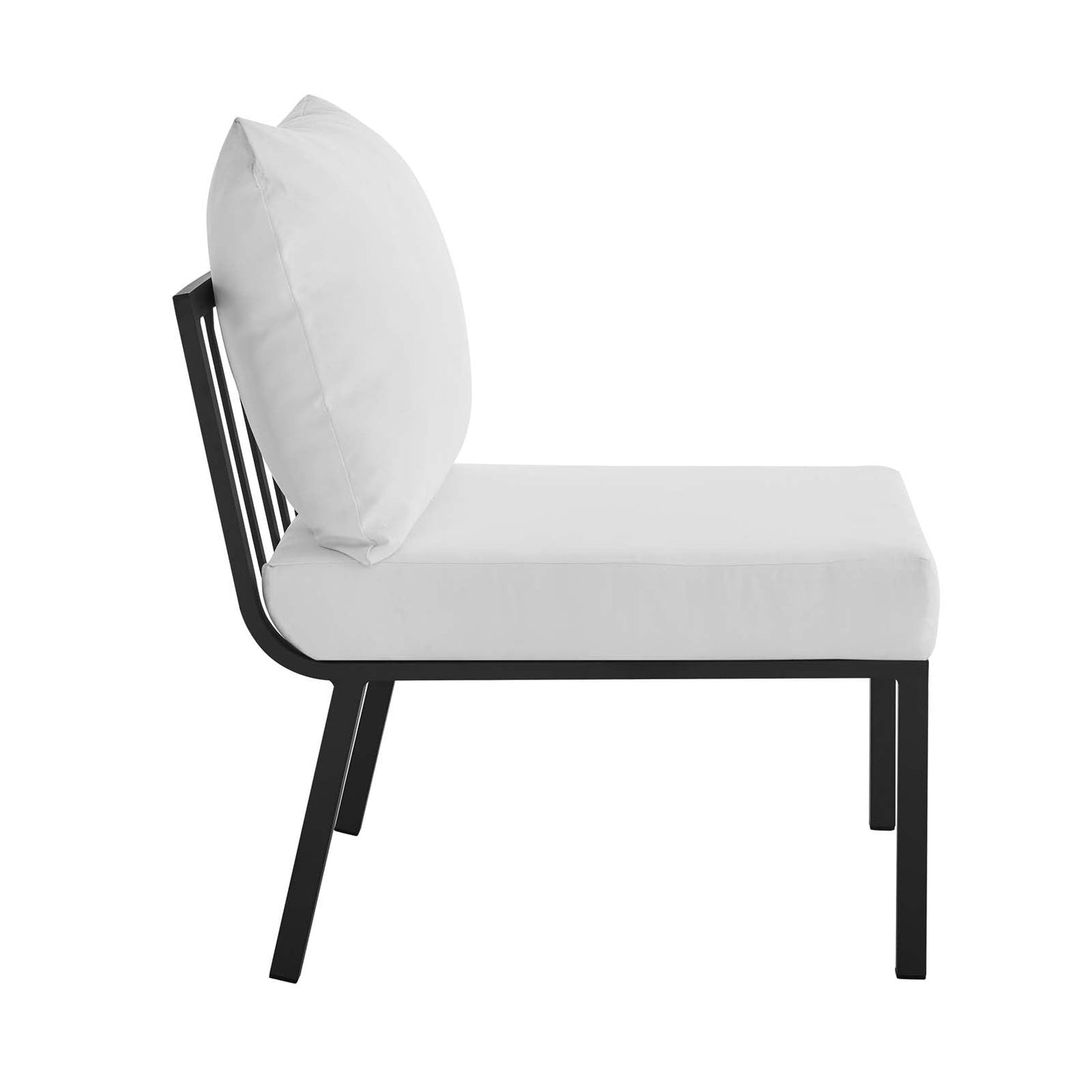 Riverside Outdoor Patio Aluminum Armless Chair by Modway
