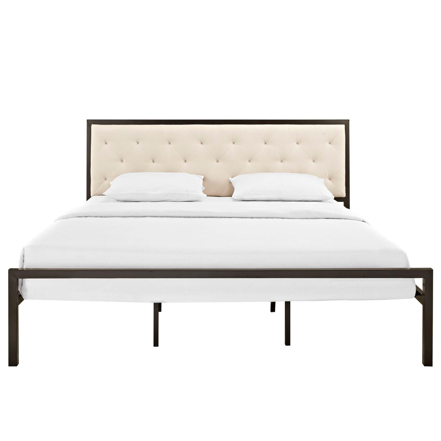 Mia Fabric King Bed by Modway