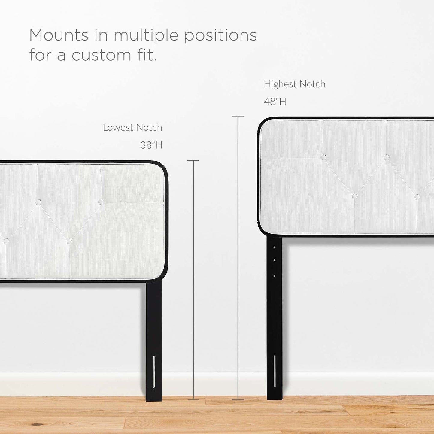 Collins Tufted Fabric and Wood Twin Headboard by Modway