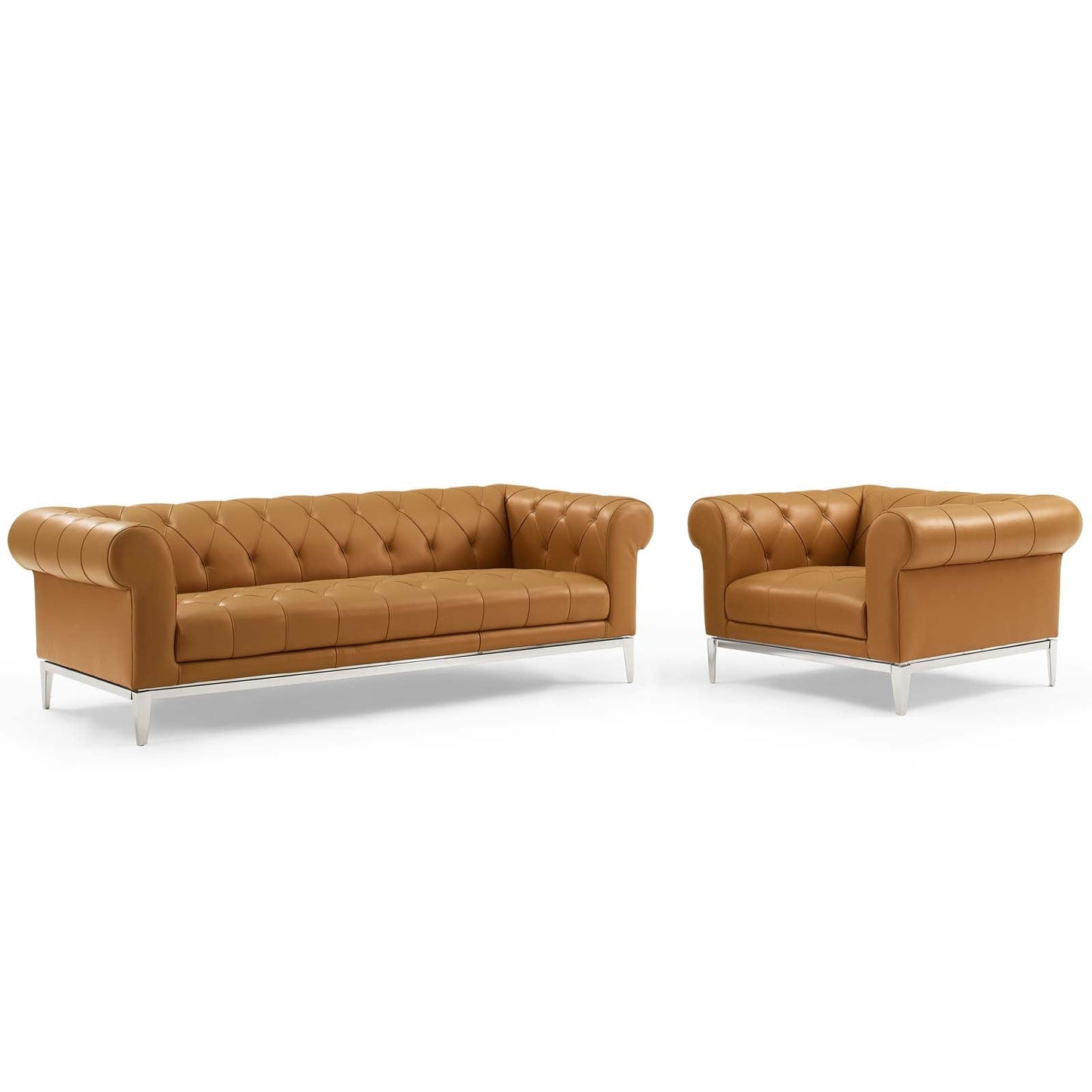 Idyll Tufted Sofa and Armchair Set