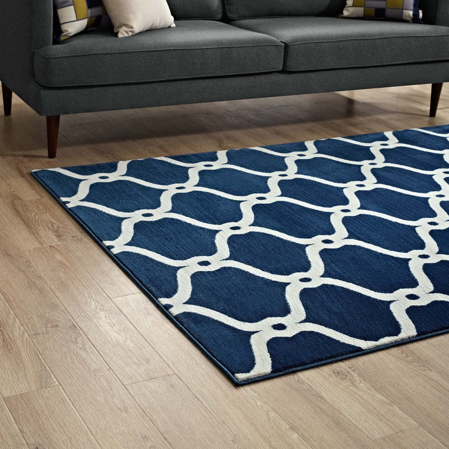 Beltara Chain Link Transitional Trellis 5x8 Area Rug by Modway