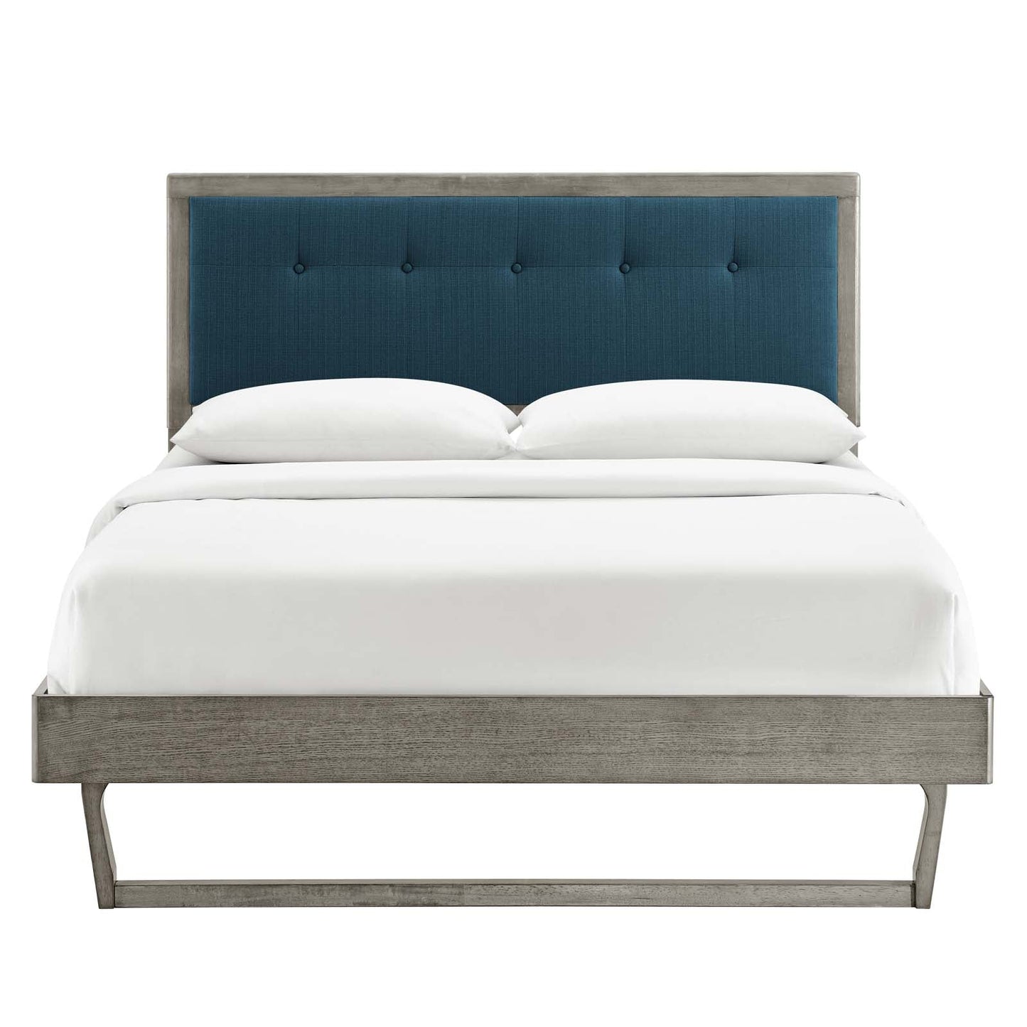 Willow Wood King Platform Bed With Angular Frame by Modway