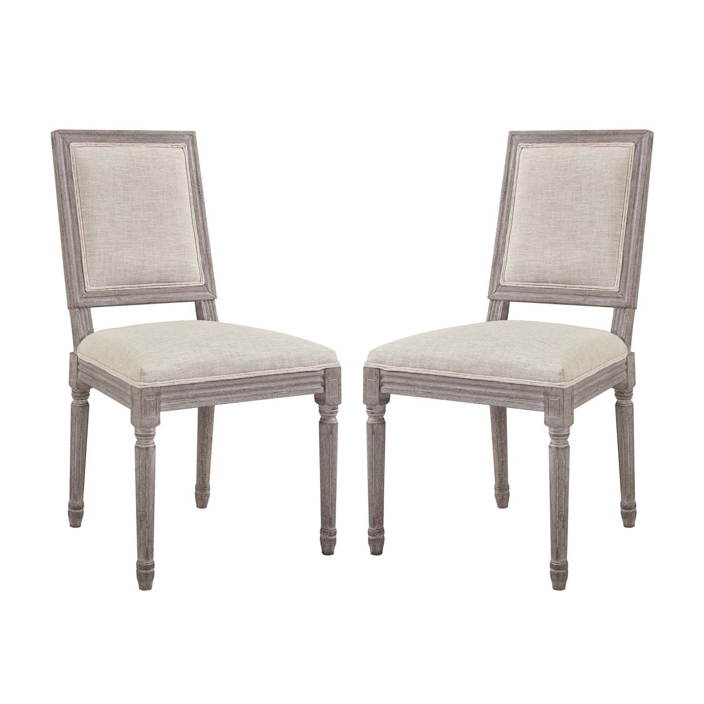 Court Upholstered Fabric Dining Side Chair Set of 2 by Modway