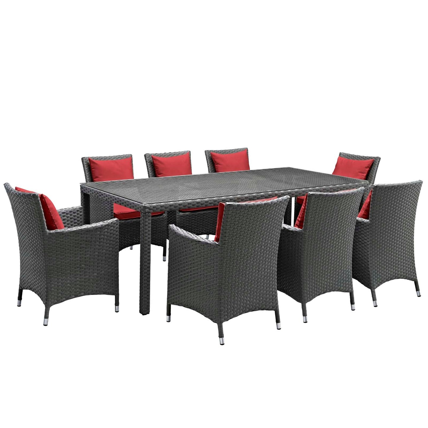 Sojourn 9 Piece Outdoor Patio Sunbrella¨ Dining Set by Modway