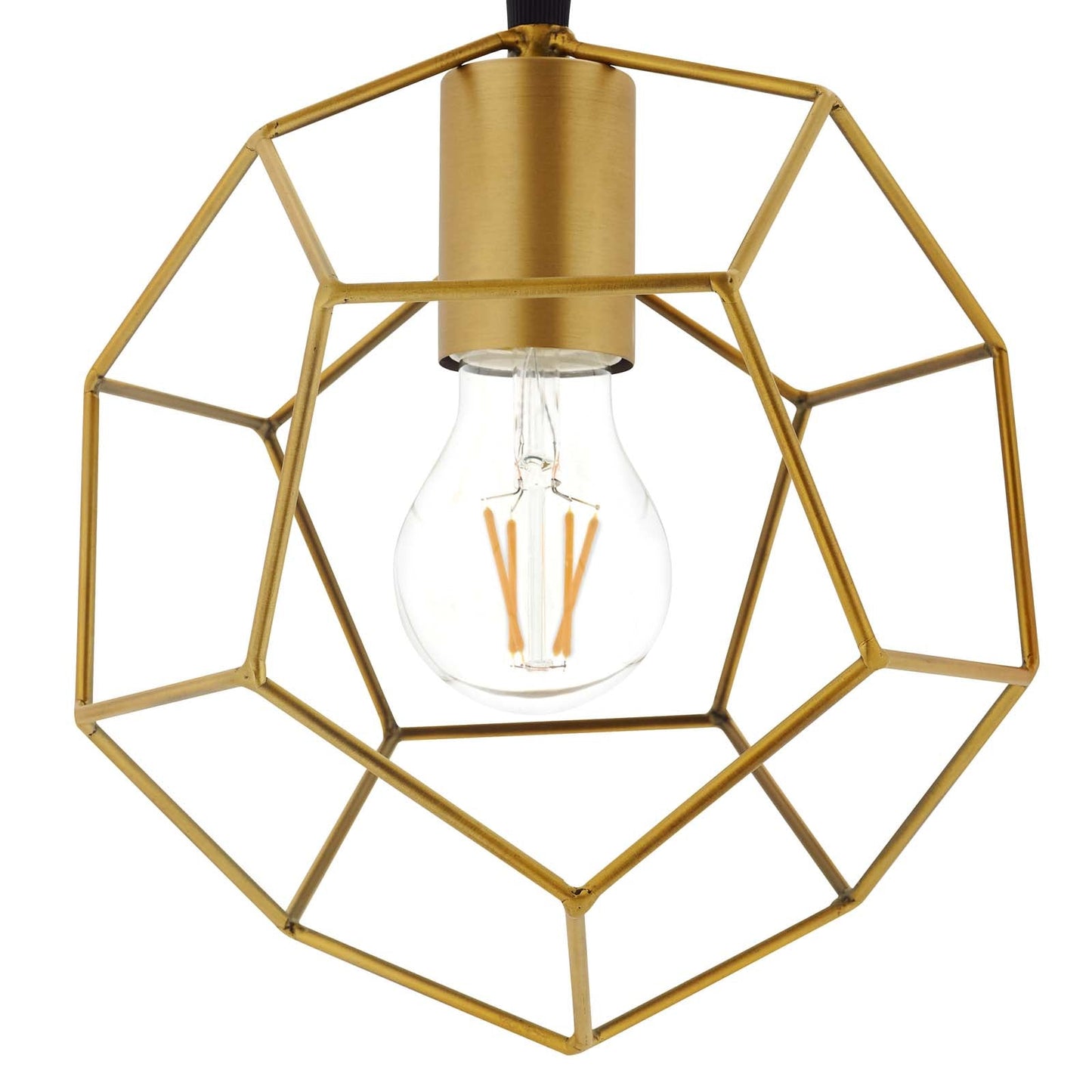 Pique Gold Metal Ceiling Fixture by Modway