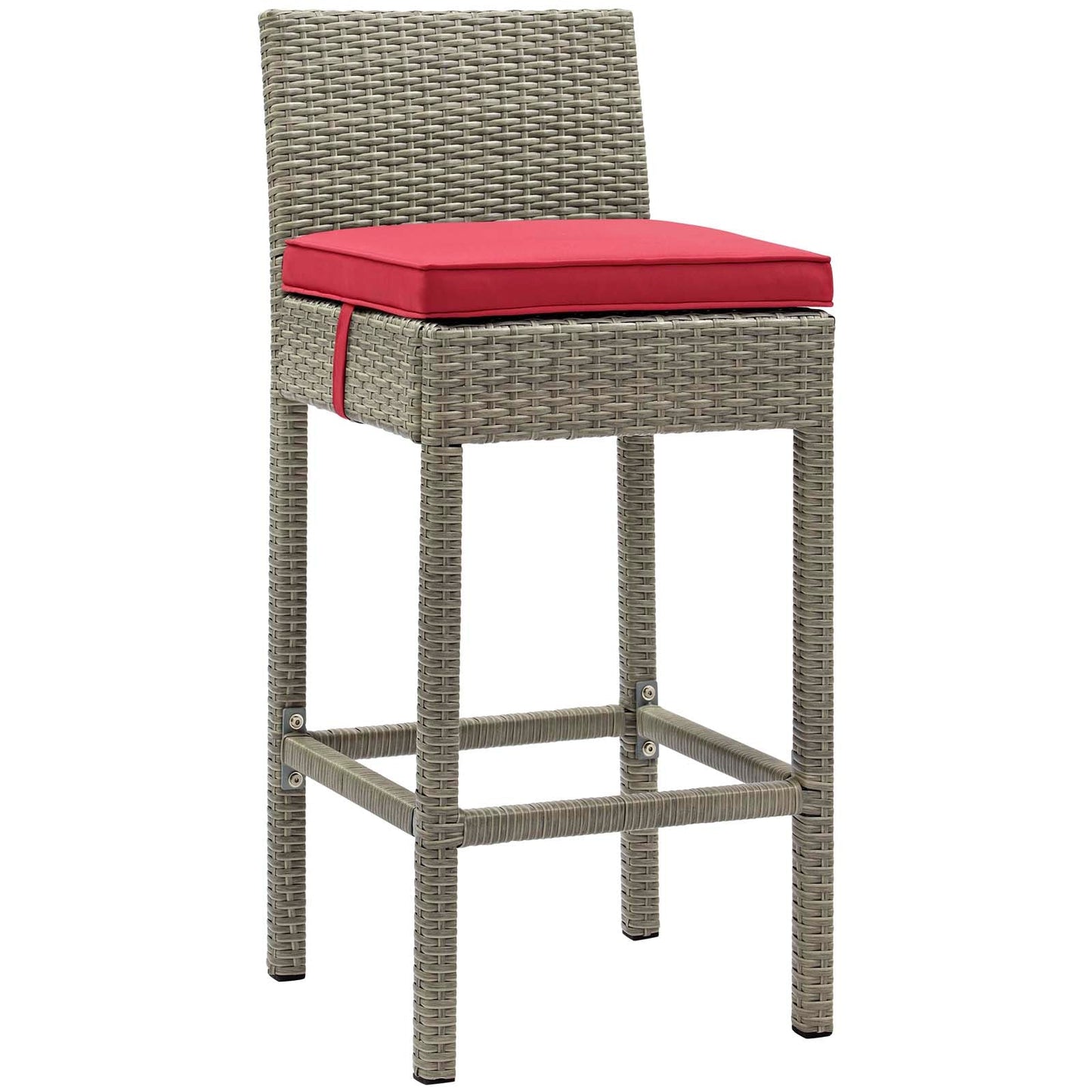 Conduit Outdoor Patio Wicker Rattan Bar Stool Set of 4 by Modway