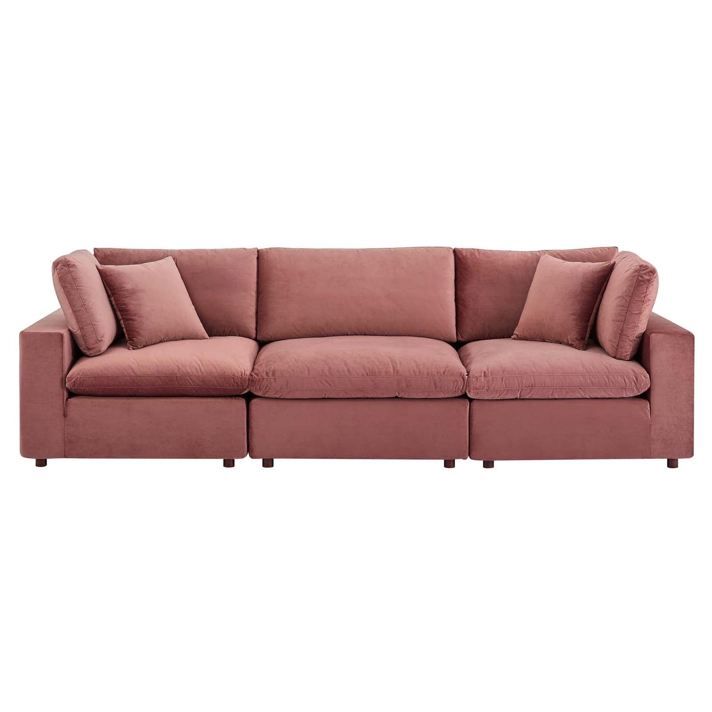 Commix Down Filled Overstuffed Performance Velvet 3-Seater Sofa by Modway
