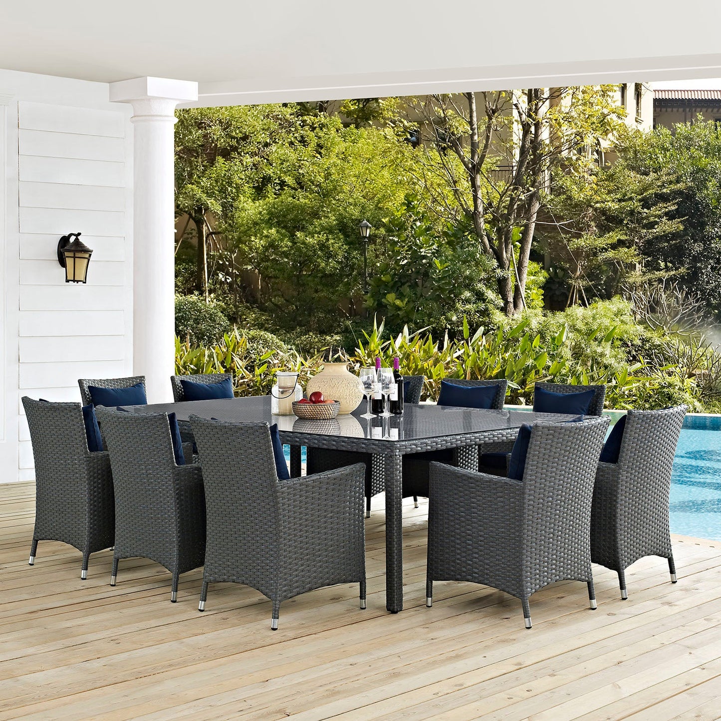 Sojourn 11 Piece Outdoor Patio Sunbrella¨ Dining Set by Modway