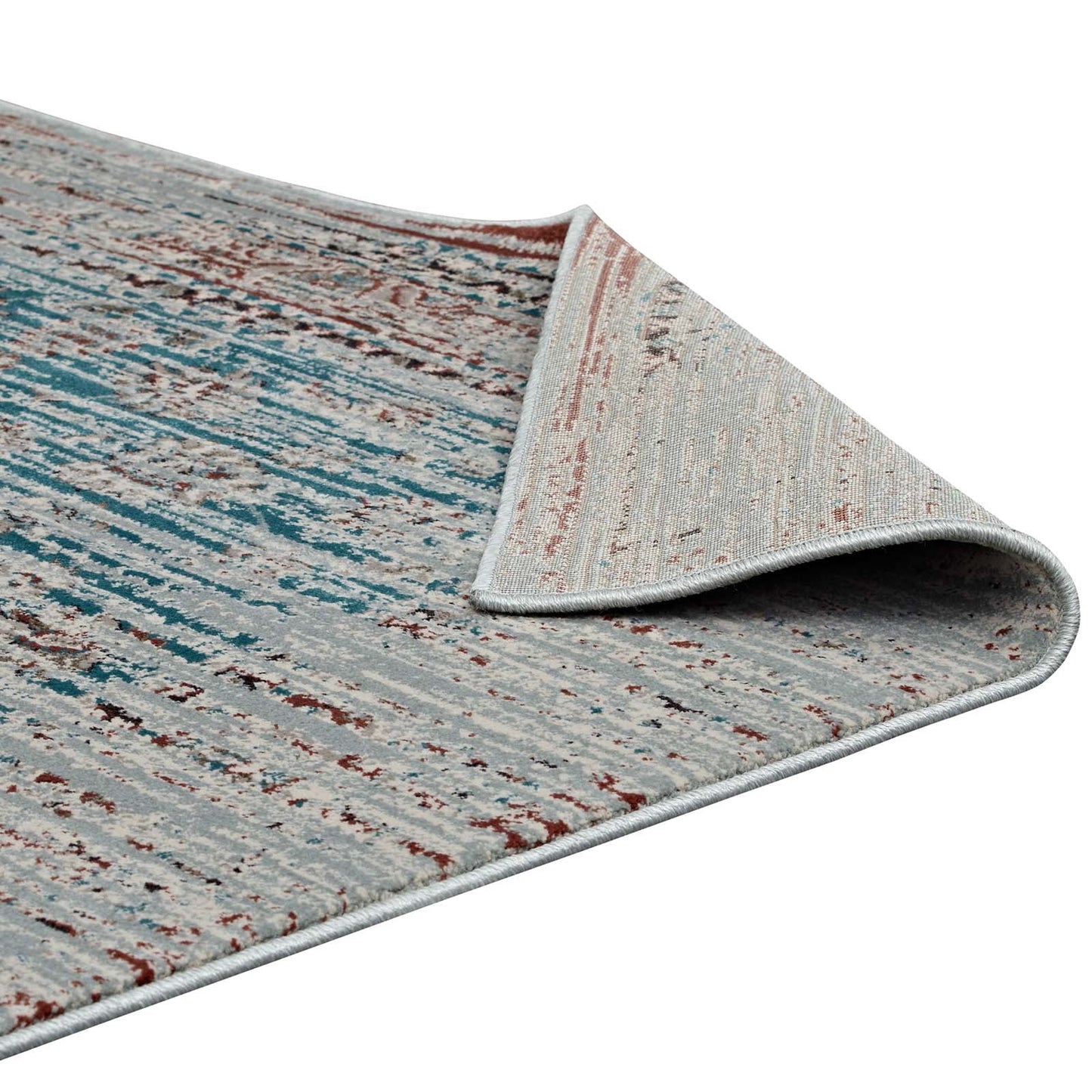 Hesper Distressed Contemporary Floral Lattice 5x8 Area Rug by Modway