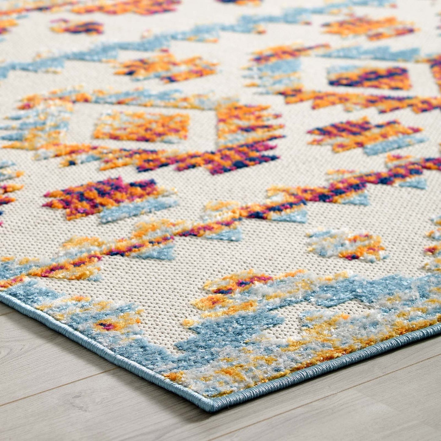 Reflect Takara Abstract Diamond Moroccan Trellis 8x10 Indoor and Outdoor Area Rug by Modway