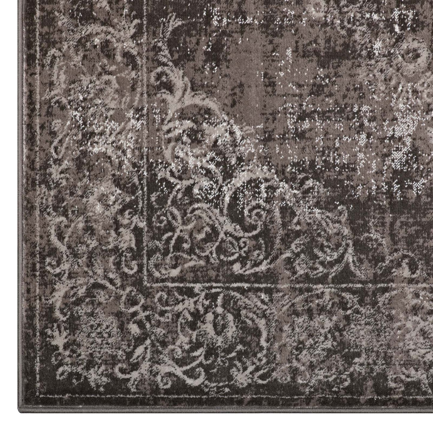 Gamela Rustic Vintage Ornate Floral Medallion 8x10 Area Rug by Modway