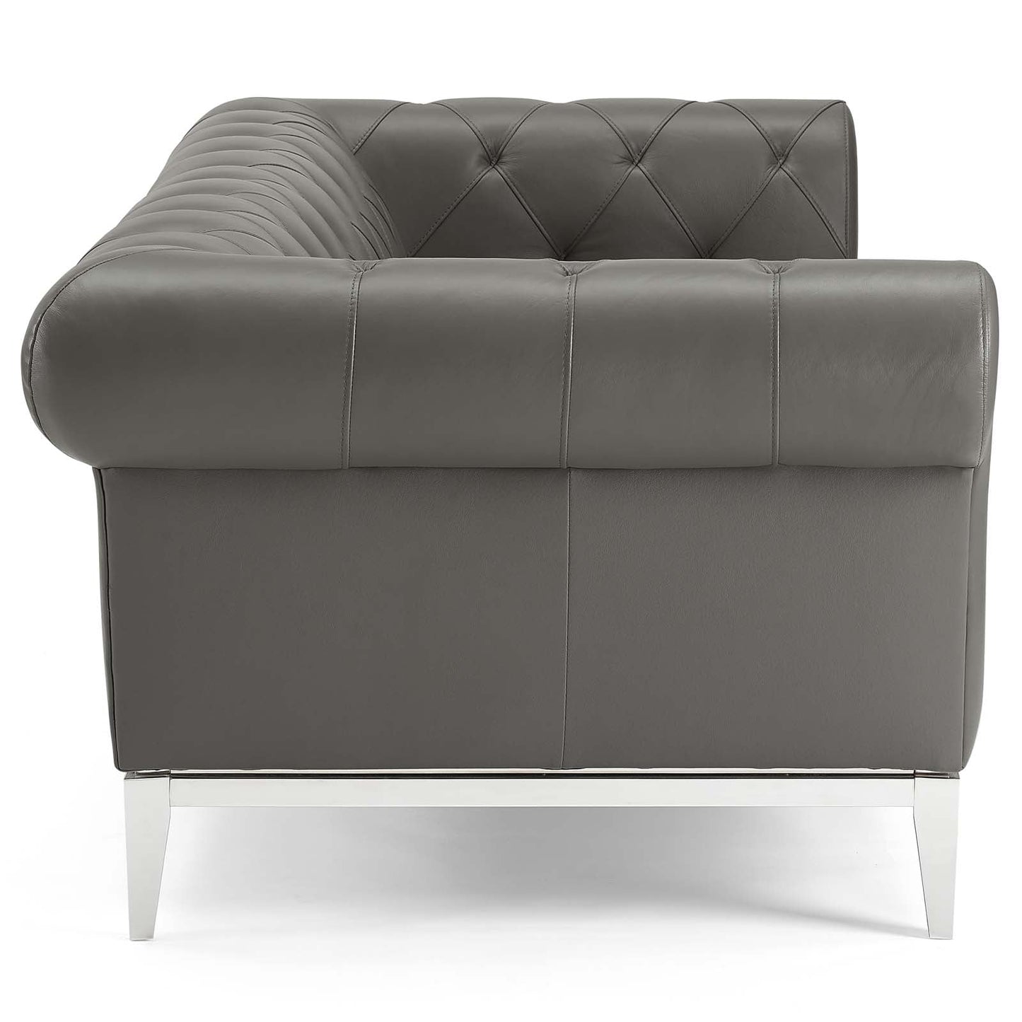 Idyll Tufted Button Upholstered Leather Chesterfield Sofa by Modway