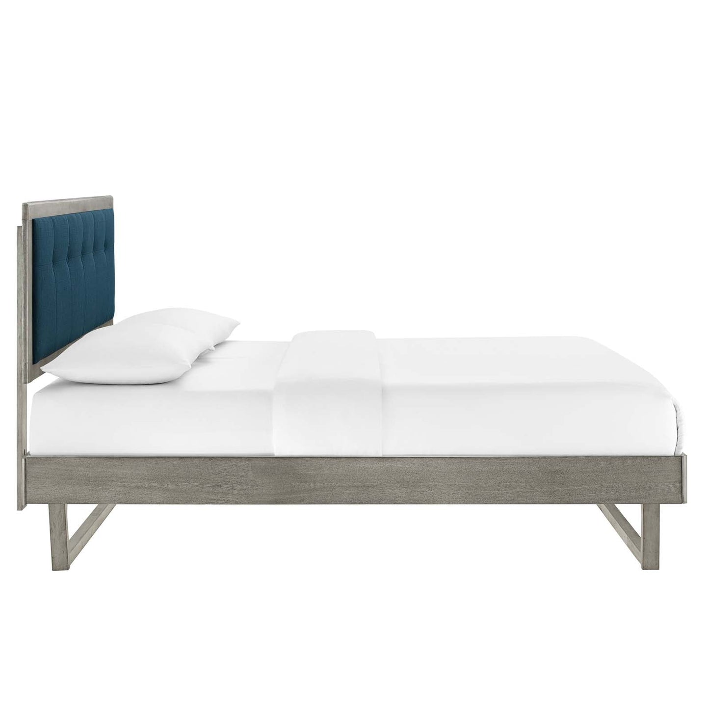 Willow Wood King Platform Bed With Angular Frame by Modway