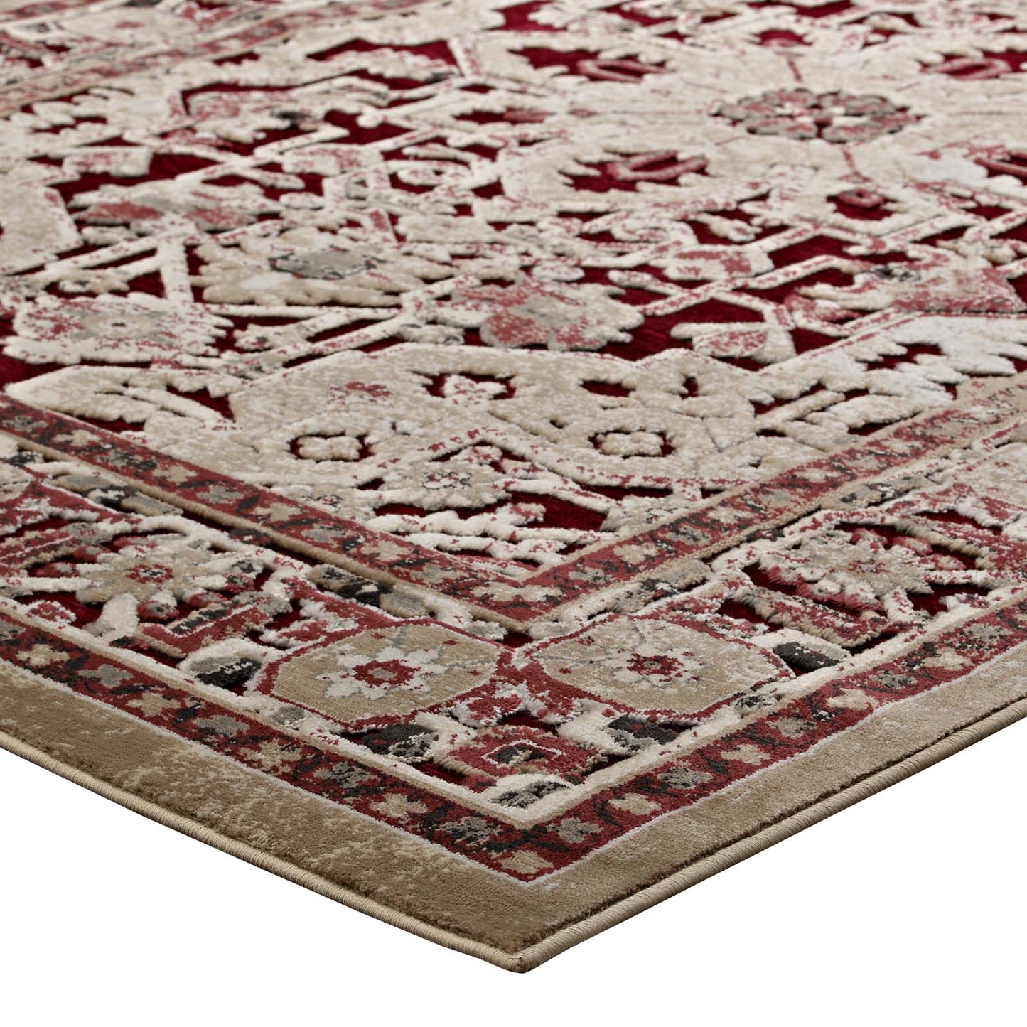 Grania Ornate Vintage Floral Turkish 8x10 Area Rug by Modway