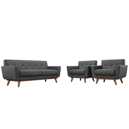 Engage Armchairs and Loveseat Set of 3 by Modway