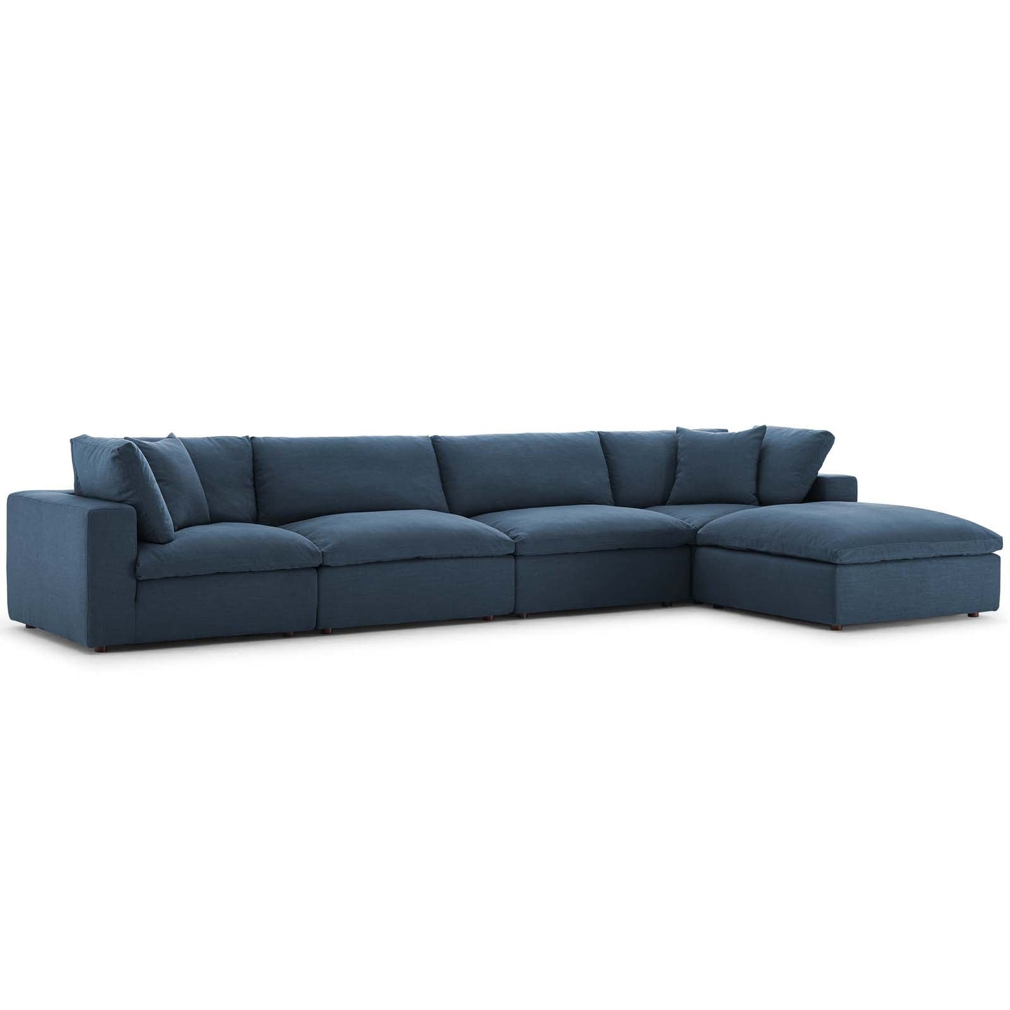 Commix 5 Piece Down Filled Overstuffed Sectional Sofa Set by Modway