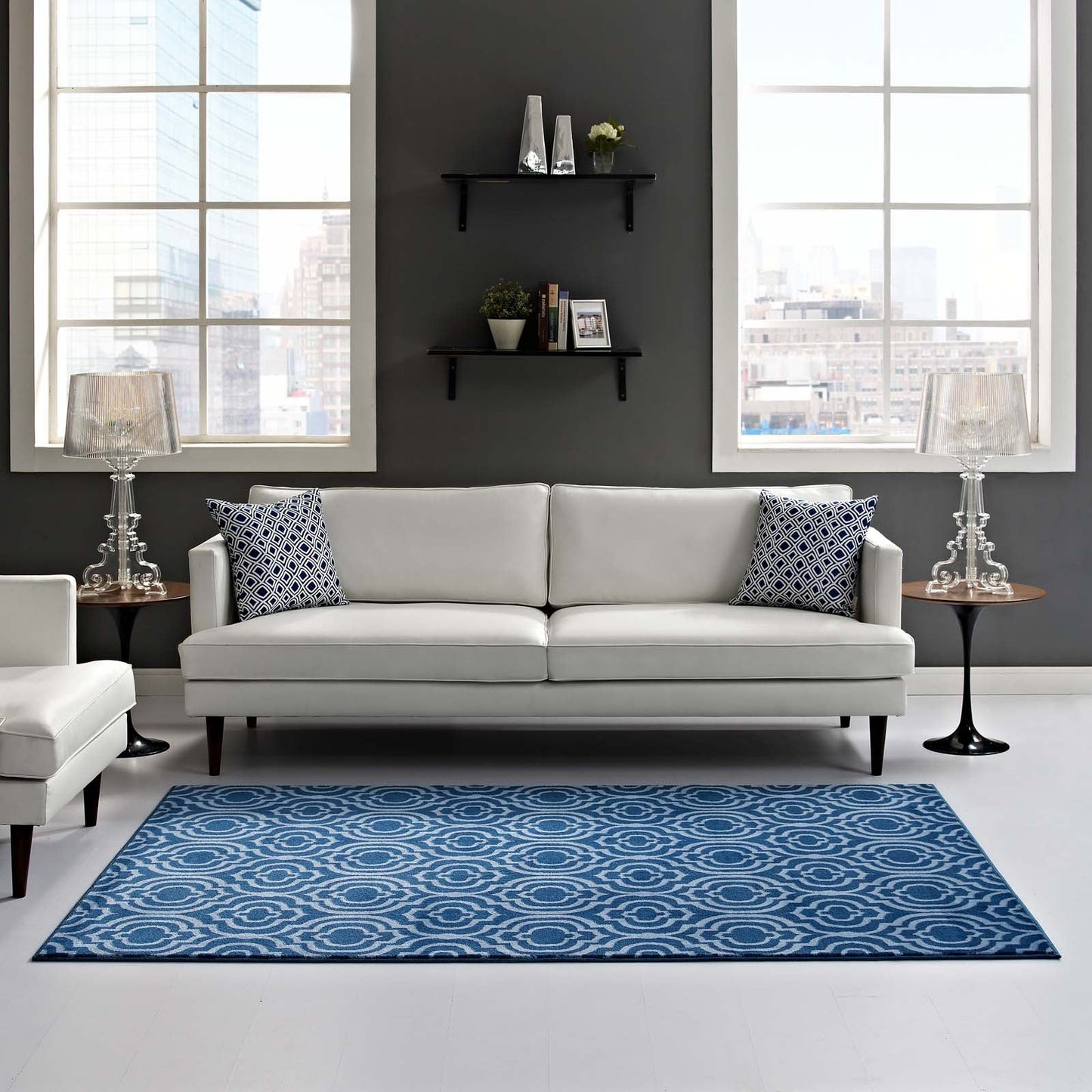 Frame Transitional Moroccan Trellis 8x10 Area Rug by Modway