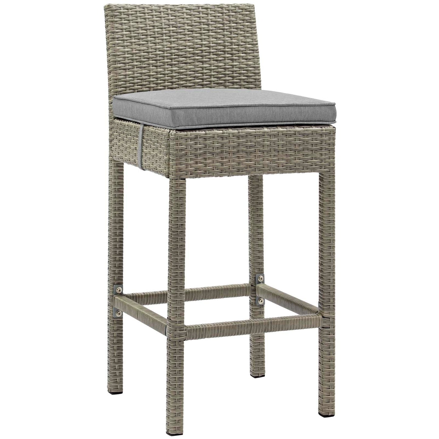 Conduit Outdoor Patio Wicker Rattan Bar Stool Set of 4 by Modway